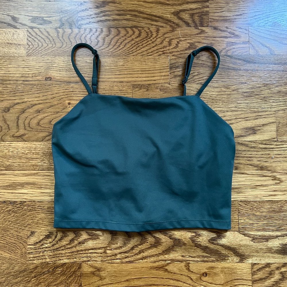 Girlfriend Collective Devon Compressive Cami - Moss - Medium - Cropped tank